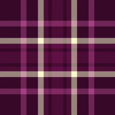 Ekose kumaş vektörünün tartan desenli tekstil koyu ve pembe renklerde dikişsiz doku geçmiş kontrolü.