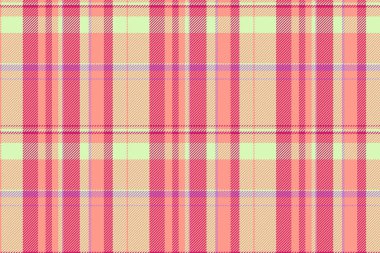 Kırmızı ve açık renkli desenli ekose kumaşlı vektör desenli kumaş tekstil denetimi.
