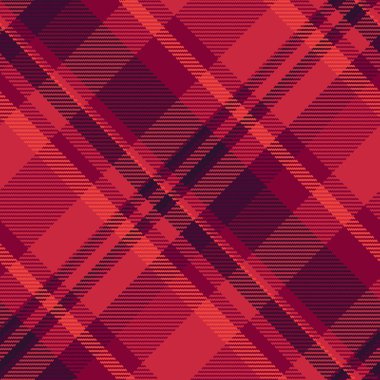 Kırmızı ve pembe renkli tekstil kumaş ekoseli vektörsüz tartanın arkaplan denetimi.