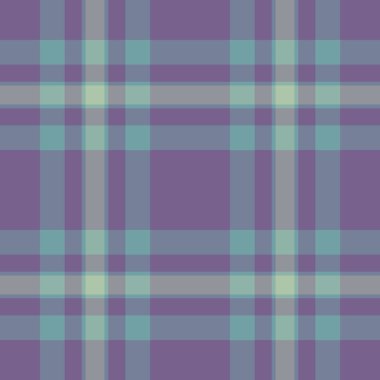 Pastel ve menekşe renklerinde kumaş vektör arkaplan desenli desensiz kumaştan ekose kontrol tartanı.
