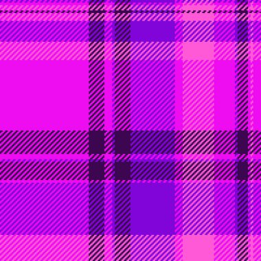 Parlak ve mor renkli tekstil kumaş ekoseli tartan vektörünün dokusu pürüzsüz.