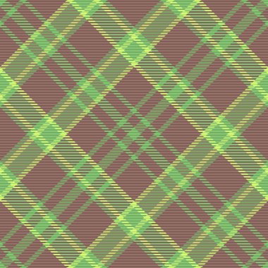 Yeşil ve pastel renklerde arka plan vektör tekstil kontrollü kusursuz kumaştan ekose desenli kumaş.