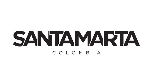 Santa Marta Nello Stemma Colombiano Stampa Web Design Presenta Uno — Vettoriale Stock
