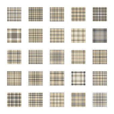 Ekoseli vektörsüz desenli altın rengi. Tatil arkaplanını altın ve gri kumaş yapısını ayarla.