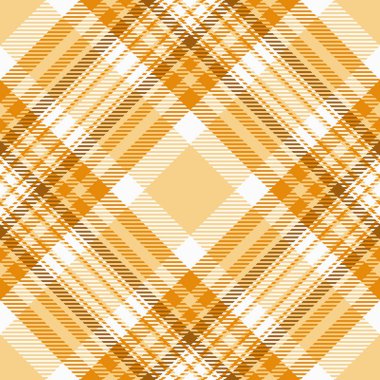 Turuncu ve kehribar renkli vektör tartan desenli kumaşın kusursuz ekoseli kontrol arkaplanı.