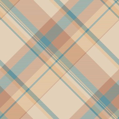 Ekose vektör desenli kumaş dokusu. Tartan arkaplanı turuncu ve açık renkli..