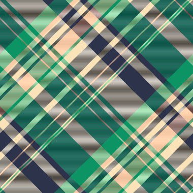 Arka plan kumaşının ekoseli dokusu tartan vektör desenini koyu ve nane renginde kontrol ederek pürüzsüz.
