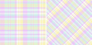 Arka plan vektör kontrolünün tekstil ekoseli kumaş deseni favori renklerde ayarlanmış.