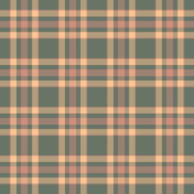 Tekstil desenli kumaş ekoseli kumaş vektörü. Arkaplan tartan pastel ve kehribar renklerinde kusursuz..