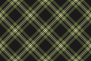 Siyah ve kireç renklerinde ekose kumaşlı ekose kumaşlı arka plan tartanının vektör deseni.
