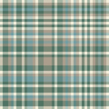 Pastel ve nane renklerinde tartan arkaplan tekstil kumaşlı ekose desenli vektörün kusursuz doku kontrolü.