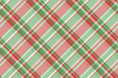 Arkaplan dokusunun tekstil vektör ekoseli pastel ve kırmızı renklerde dikişsiz tartan kontrol deseni.