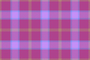 Eflatun ve mor renklerde tekstil kontrol tartan arkaplanı olan kusursuz vektör kumaşının ekose deseni.