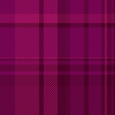 Kalıplı, pembe ve koyu renklerde tekstil desenli tartan ekoseli vektör kumaşı.