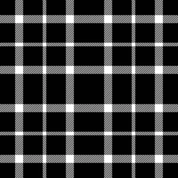 Siyah ve beyaz renkli tartan desenli kumaş ekose vektörün kusursuz arkaplan dokusu.