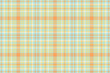 Tekstil vektörünün ekose arka planı, kumaş örneklerini ışık ve kehribar renklerinde kontrol eder..