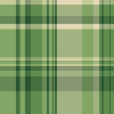 Yeşil ve pastel renklerde kumaş desenli ekose kumaş içeren vektör dokusunu kusursuz bir şekilde kontrol et.