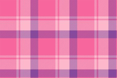 Ekose arka plan, pürüzsüz pembe deseni kontrol et. Tekstil baskısı için vektör kumaş dokusu, ambalaj kağıdı, hediye kartı, duvar kağıdı düz tasarım.