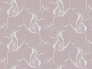 Floral pattern seamless background. Foliage and flower wallpaper design of nature. Vector illustration.