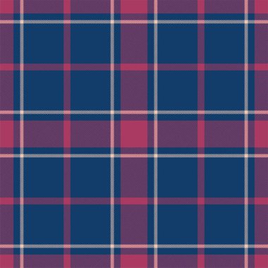 Mavi desenli ekose desenli. Kumaş dokusunu kontrol et. Vektör tekstil baskı tasarımı.