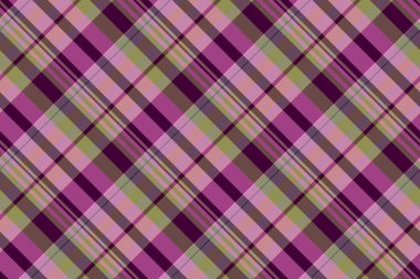 Kumaş desenli ekose kumaş desenli, kırmızı ve pembe renklerde tartan içeren vektör..