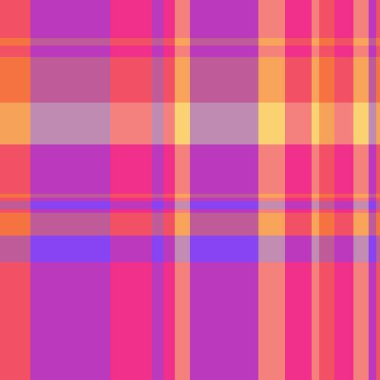 Ekose tekstil dikişsiz pembe ve mor renkli desen tartan vektörünün dokusu.