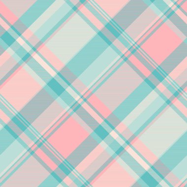 Aydınlık ve gök mavisi renklerinde tartan desen vektörü ile dikişsiz kumaş ekosesinin arka plan tekstil dokusu.