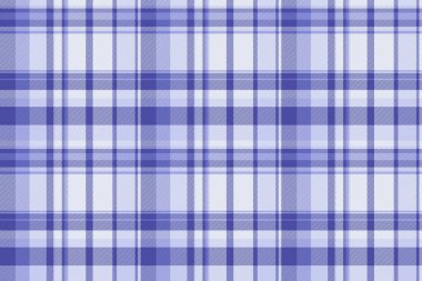 Kumaş desenli, mavi ve beyaz renklerde ekoseli arkaplansız tartanın tekstil vektör deseni.