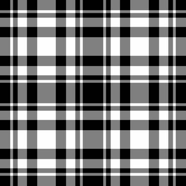 Ekose arka plan kumaş desenli gri ve siyah renkli tekstil tartanın kusursuz vektör dokusu.