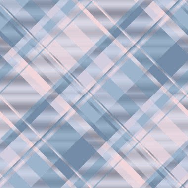 Ekose desenli kumaş desenli tartanın kusursuz tekstil vektörü. Pastel ve cyan renklerinde arkaplan kontrolü..