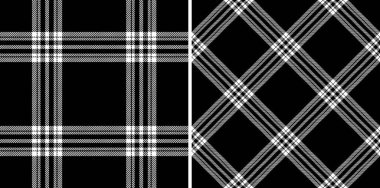 Tek renkli kumaşla ayarlanmış vektör kontrol dokusu dokusuna sahip desenli ekose arkaplan kusursuz tartan tekstili.