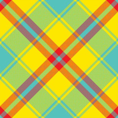 Ekose desenli vektör. Kumaş dokusunu kontrol et. Giysiler, kağıt baskısı veya web arkaplanı için kusursuz tekstil tasarımı.