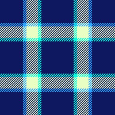 Mavili ve açık renkli kumaşsız desenli kumaş desenli kontrol dokusu tartan vektör tekstili.