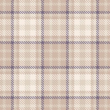 Ekose arkaplan desenli vektör tartan tekstil ışık ve keten renklerinde pürüzsüz kumaş dokusu.