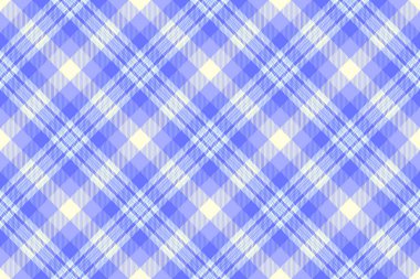 Ekose desenli kumaş arkaplanlı kusursuz vektör tartan mavi ve açık sarı renkli tekstil kontrolü.