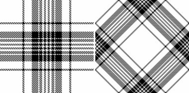 Tek renkli tartan arkaplan vektörü ile desenli ekose kumaşın kusursuz kumaş kontrolü.