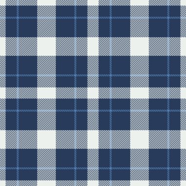 Mavi desenli ekose desenli. Kumaş dokusunu kontrol et. Vektör tekstil baskı tasarımı.