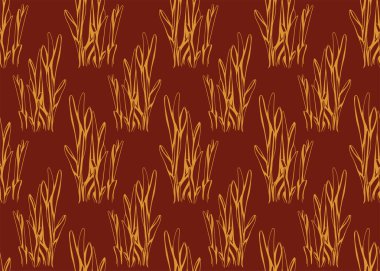 Floral pattern seamless background. Foliage and flower wallpaper design of nature. Vector illustration.