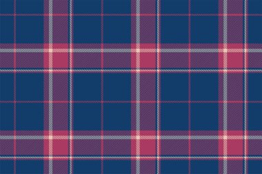 Ekose arka plan, kusursuz mavi deseni kontrol et. Tekstil baskısı için vektör kumaş dokusu, ambalaj kağıdı, hediye kartı, duvar kağıdı düz tasarım.