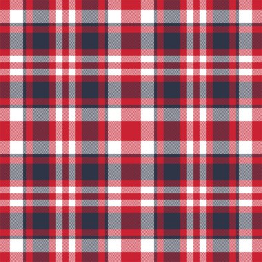 Kırmızılı ekose desenli. Kumaş dokusunu kontrol et. Vektör tekstil baskı tasarımı.