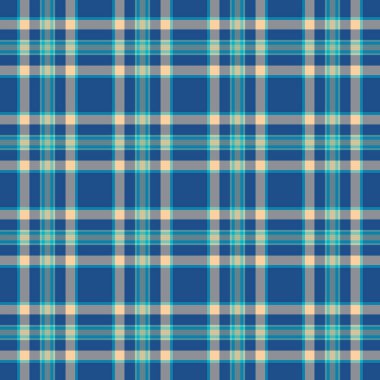 Tekstil arka plan ekoseli tartan kumaş dokusunu siyanür ve deniz mavisi renklerinde pürüzsüz olarak kontrol et.