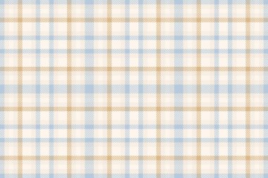 Kumaş desenli tekstil vektör dokusunun kusursuz ekoseli arkaplanı ışık ve deniz kabuğu renklerinde tartanı kontrol et.