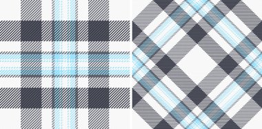 Kışlık renklerde ayarlanmış vektör kumaş ekoseli kumaş ile arkaplan dokusu tekstilini kontrol et.