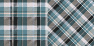 Ekose desenli ekose desenli tartan arka plan vektörü. Gece renklerinde düzenlenmiş kumaş desenini kontrol et..