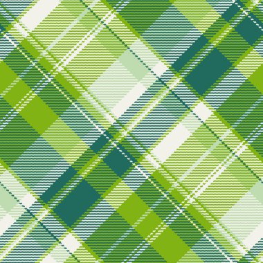 Tekstil ekoseli kumaşın kireç ve deniz mavisi renklerinde desensiz tartan desen vektörü.