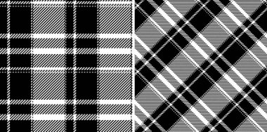 Tekstil kumaş deseni, tek renk renklerle belirlenmiş vektör dokusu tartan arkaplanı olan ekoseli ekoseli kontrol..