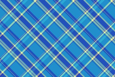 Kumaş tartan dokusunun ekose tekstilini mavi ve pastel renklerde pürüzsüz bir arka plan vektör deseni ile kontrol et.