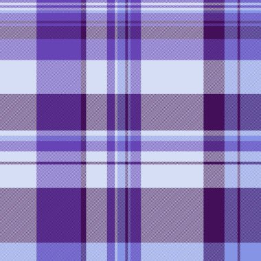 Açık ve mor renklerde kumaş desenli tartan vektör dokusunun kusursuz tekstili..