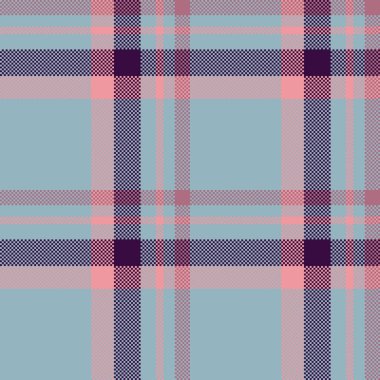 Desenli desenli tartan ekoseli ve kırmızı renklerde kumaş tekstil vektörünün pürüzsüz arka planını kontrol et.