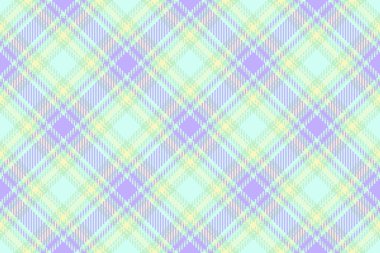 Kalıpsal kumaş arkaplanının kusursuz doku vektörü ve ışık ve çivit renklerinde ekose kumaş denetimi.